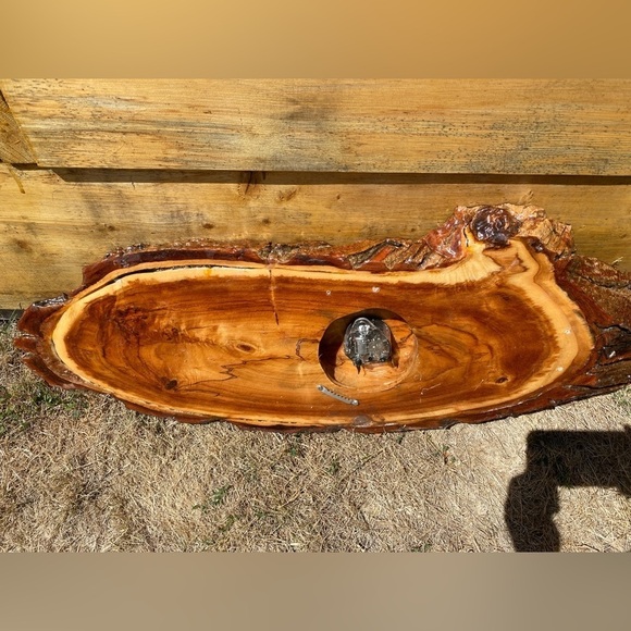 Beautiful Live Edge Vintage Burl Wood Style Wall Clock MCM Kenzle Germany - Picture 6 of 8